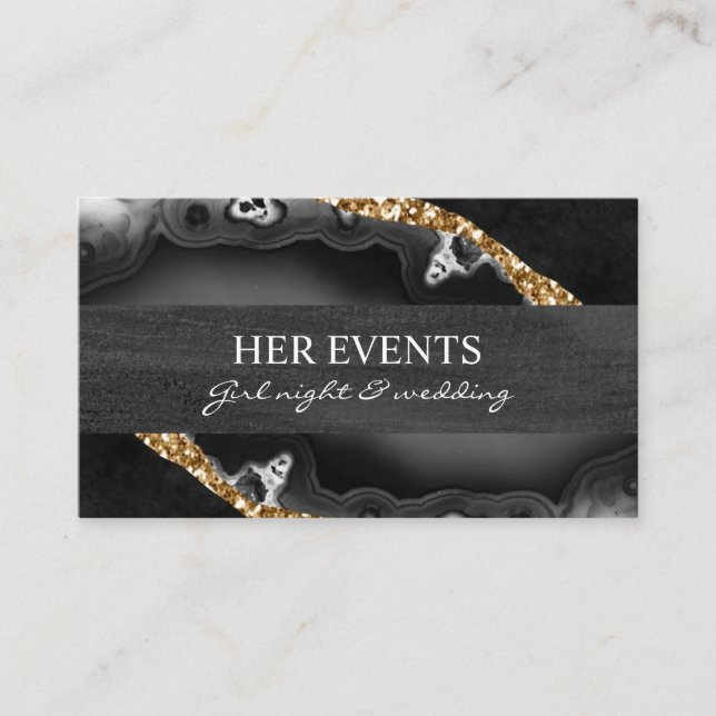 Chic Marble Design Cards for Event Manager (Front)