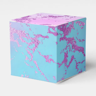 Chic Marble Glitzy Glam Violet Purple Blue Ombre Favour Box