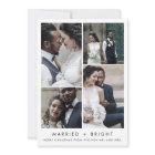 Chic Married and Bright Christmas Photo Thank You