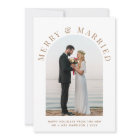 Chic Married Merry Arch Photo White Gold Christmas