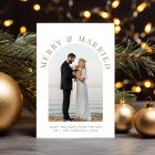 Chic Married Merry Arch Photo White Gold Christmas