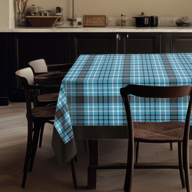 Chic Masculine Plaid Tablecloth Gift for His Home (Chic Masculine Plaid Tablecloth Gift for His Home)