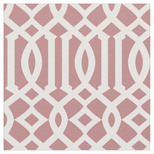 Chic Mauve Pink And White Trellis Lattice Pattern Fabric Zazzle