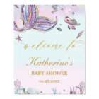 Chic Mermaid Baby Shower Under the Sea Welcome 