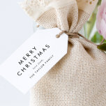 Chic Merry Christmas Family Holiday Gift Tags<br><div class="desc">These chic Merry Christmas family holiday gift tags are perfect for a modern holiday present. The simple design features classic minimalist black and white typography with a rustic boho feel. Customisable in any colour. Keep the design minimal and elegant, as is, or personalise it by adding your own graphics and...</div>