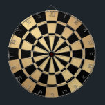 Chic Metallic Gold and Black Dartboard<br><div class="desc">Let the games begin! This chic metallic gold and black dartboard is perfect for a game room and college dorm room.</div>