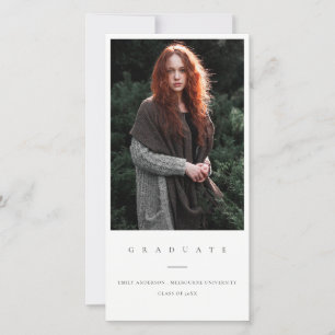 CHIC MINIMAL CLEAN PHOTO GRADUATION ANNOUNCEMENT