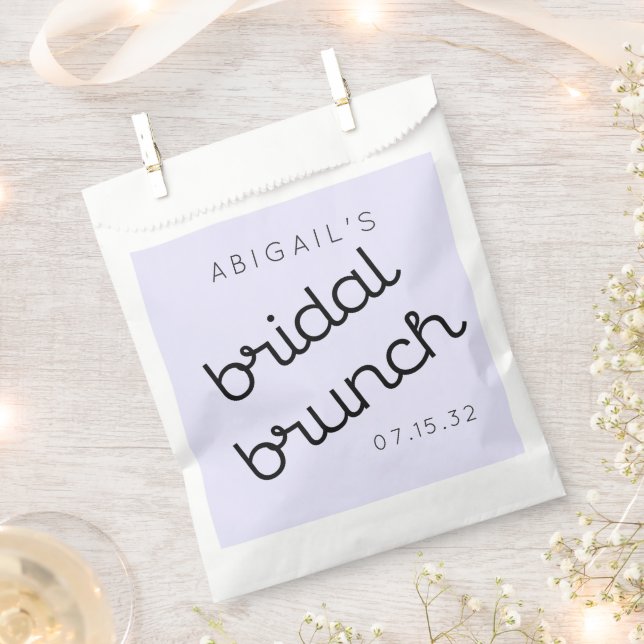 Chic Minimal Lavender Mod Script Brunch  Favour Bags (Clipped)