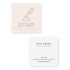 CHIC MINIMAL PINK BLUSH FEATHER NIB INKPOT NOTARY