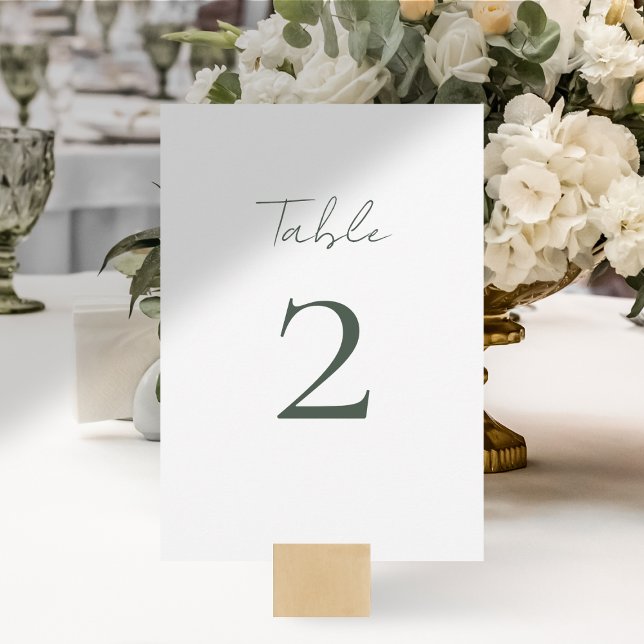 Chic Minimal Script Wedding Table Number (Creator Uploaded)