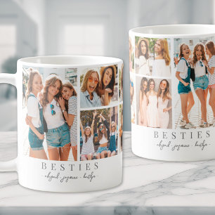 Chic Minimalist BFF Best Friends Photo Coffee Mug