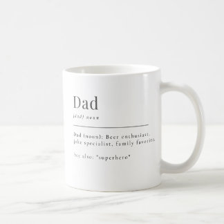 Chic Minimalist Dictionary Definition Dad Coffee Mug