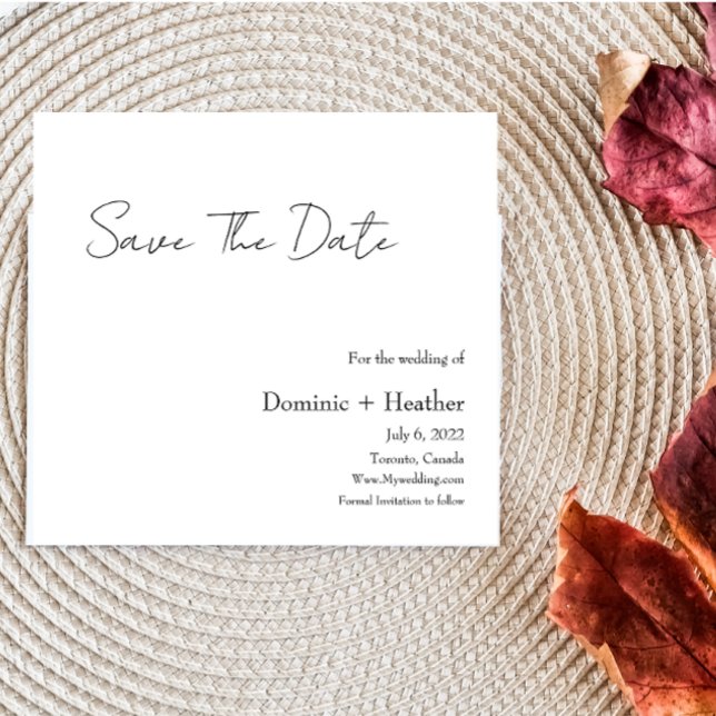 CHIC Minimalist Elegance Save The Date (Creator Uploaded)