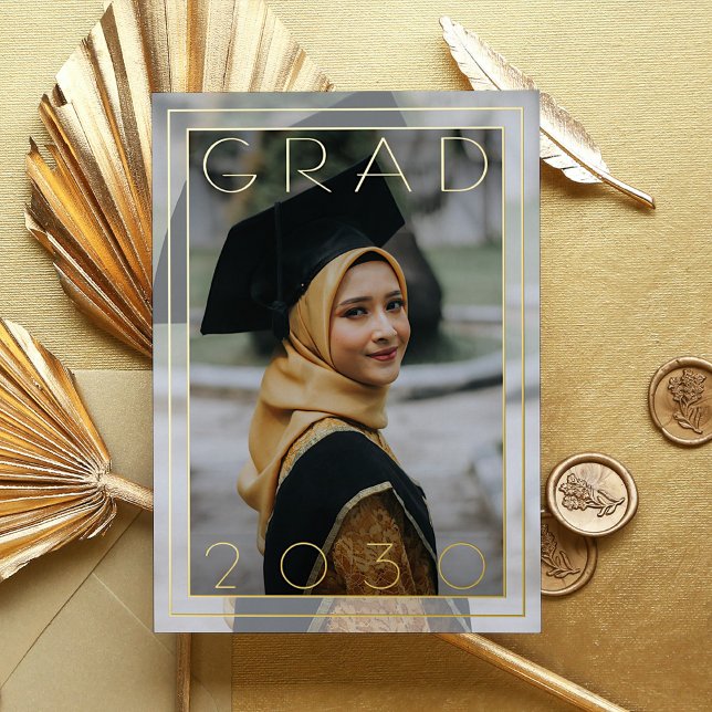 Chic Minimalist Gold Foil Graduation Announcement (Creator Uploaded)