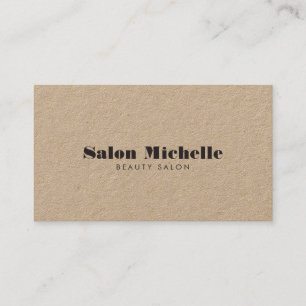 Chic Minimalist Kraft Boutique Salon  Business Card