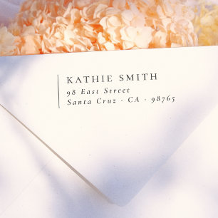 Chic Minimalist Left Aligned Return Address Self-inking Stamp