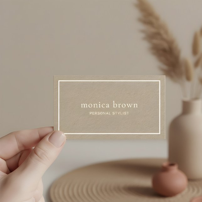 Chic Minimalist Modern | Kraft Business Card (Creator Uploaded)