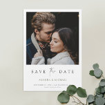 Chic Minimalist Modern Photo Save the Date Magnetic Invitation<br><div class="desc">This simply chic photo wedding save the date magnet template features an elegant, minimalist, modern design. It features your first names, date and location under your favorite photo and a 'save the date' message conveyed with a striking blend of two distinct fonts, with 'the' in a light, flowing script between...</div>