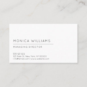 Chic Minimalist Professional Business Card