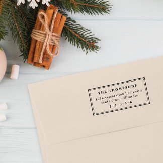 Chic Minimalist Typography Family Return Address Self-inking Stamp