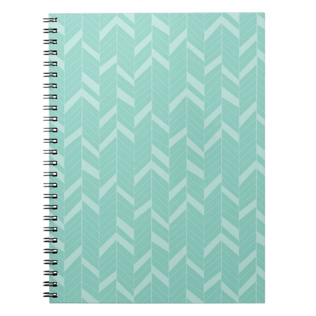 Chic Mint Aqua Arrows Notebook (Front)
