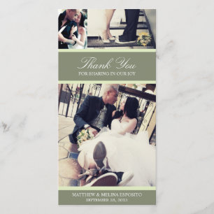 CHIC MINT GRATITUDE WEDDING THANK YOU CARD