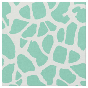 Chic Mint Green Giraffe Print Girly Animal Pattern Fabric