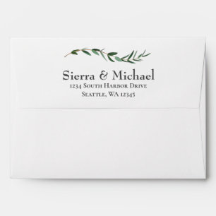 Chic Mint Green Return Address Wedding Invitation Envelope