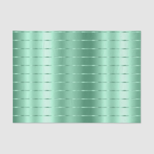 Chic Mint Green Ribbon Bow Bridal Shower Tissue Paper (Front)