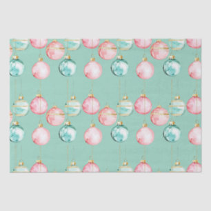 Chic Mint Pink Gold Christmas Ornaments Tissue Paper