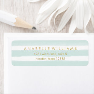 Chic Mint Watercolor Stripes