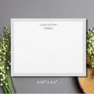 Chic Modern 'A Quick Note From' Note Card