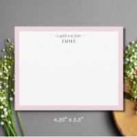 Chic Modern 'A Quick Note From' Note Card