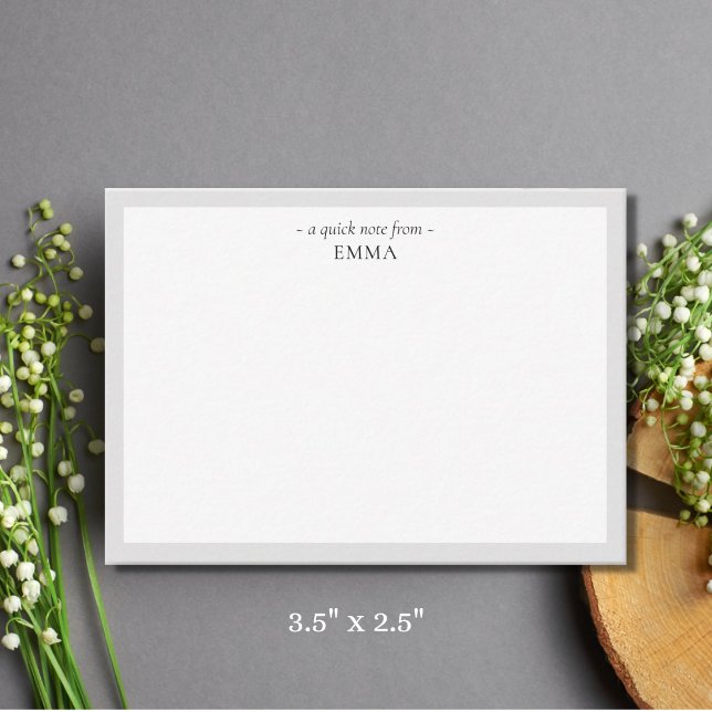 Chic Modern 'A Quick Note From' Note Card (Creator Uploaded)