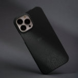 Chic Modern Black Grey Masculine Name Custom iPhone 16 Pro Case<br><div class="desc">The chic and modern masculine phone case with motif embossing in black and grey. Stunning and unique custom phone case design for you, your best friends, ideal for birthday gifts. Easily personalised with your name. DM me via Zazzle message if you would like to change colour or contact Zazzle support....</div>