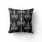 Chic Modern Black & White Chandelier Throw Pillow