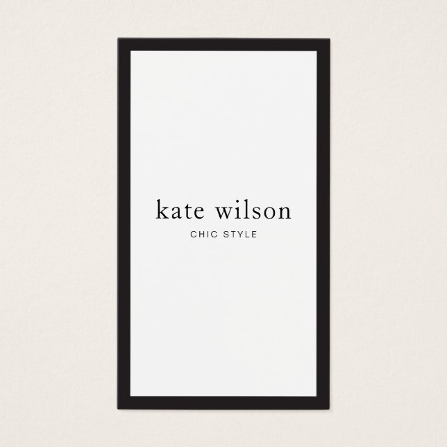 Chic Modern Black White Professional (Front)