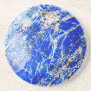 Chic Modern Blue Marble Stone Coaster
