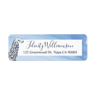 Chic, Modern Blue Watercolor & Llama Illustration