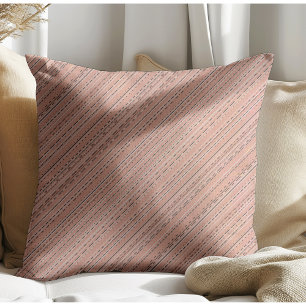 Chic Modern Boho Stripes Terracotta Cushion