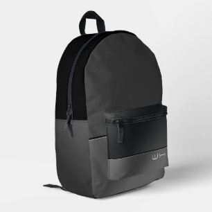 Chic Modern Business Black Grey Printed Backpack
