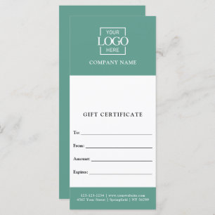 Chic Modern Business Personalized Gift Certificate
