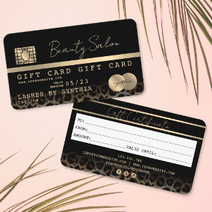 Chic Modern Credit Card Gift Card Certificate