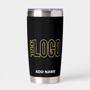 Chic Modern Customisable Black Verified Branded  Insulated Tumbler
