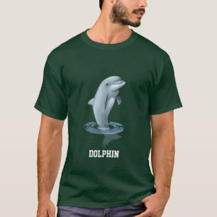 Chic Modern Dolphin & Text T-Shirt