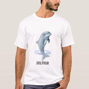 Chic Modern Dolphin & Text T-Shirt