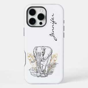 Chic Modern Elephant iPhone 16 Pro Max Case