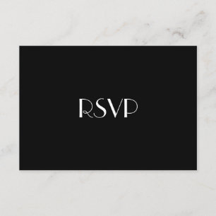 Chic & Modern Gay Tuxedo Wedding RSVP Card