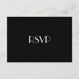 Chic & Modern Gay Tuxedo Wedding RSVP Card