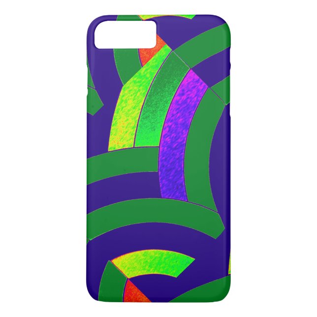 chic modern green/blue chevrons Case-Mate iPhone case (Back)